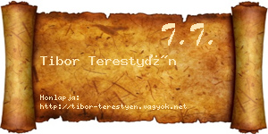 Tibor Terestyén névjegykártya